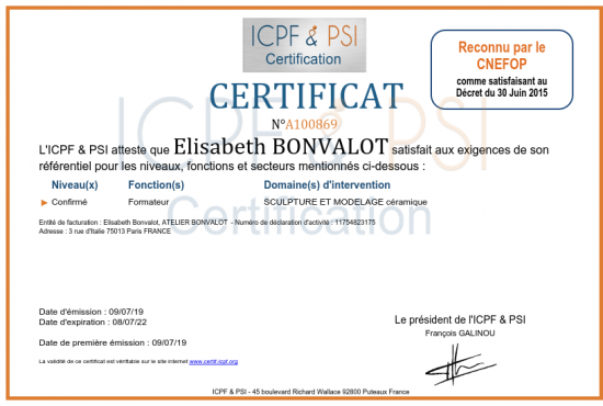 Certificat