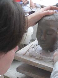 Sculpture tête de boudha
